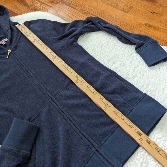JUICY COUTURE y2k terry cloth hoodie sweatshirt sweater blue small - Picture 5 of 9